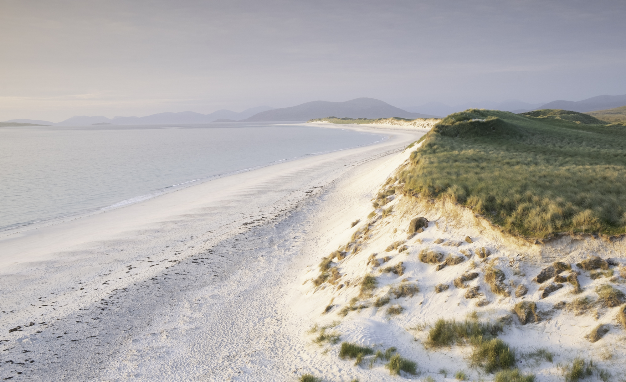 Landscape image taken of West Beach, Isle of Berneray at sunset