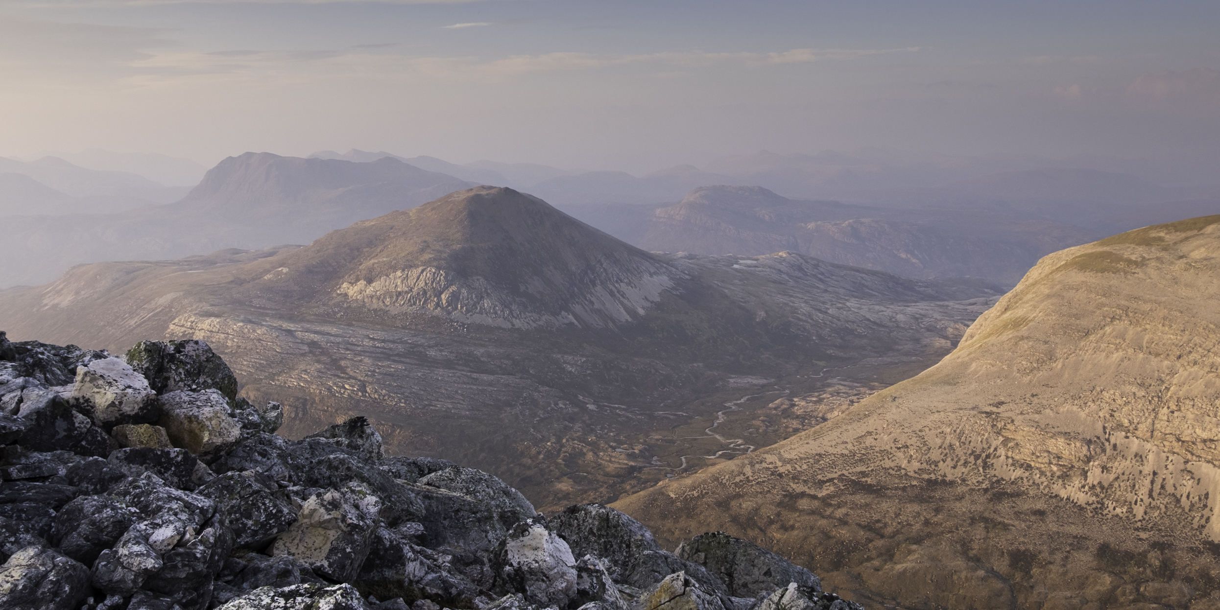 Landscape image taken of Beinn Eighe, Torridon at sunset